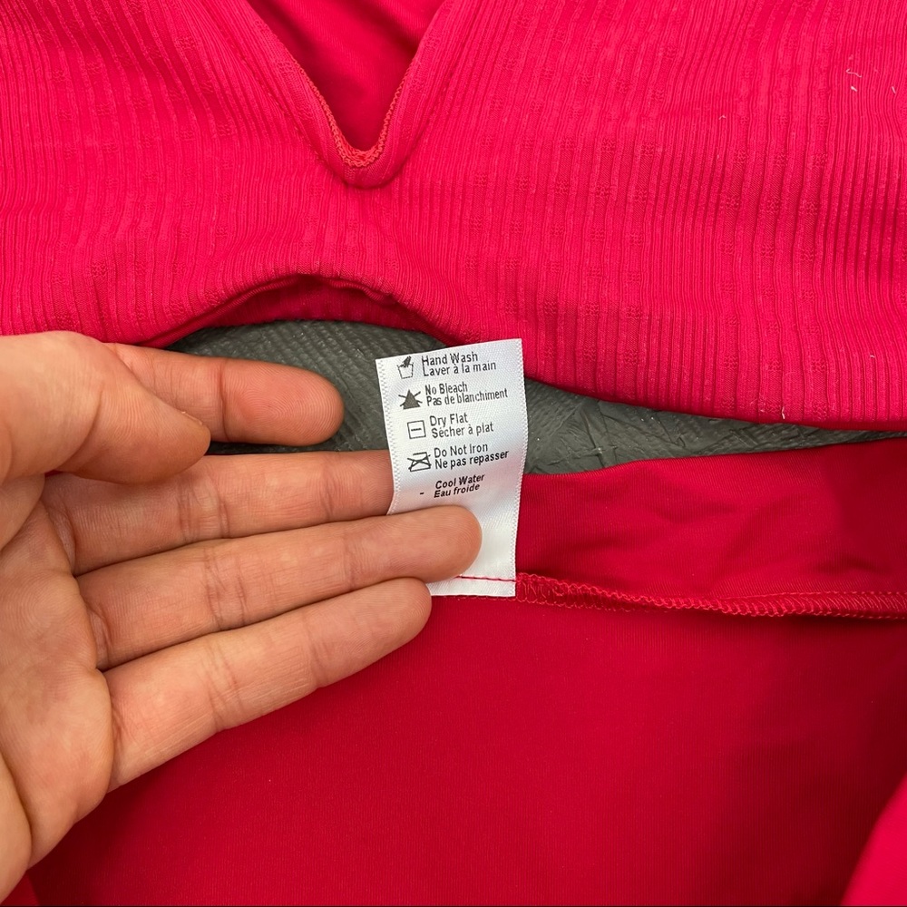 l*space Red Ribbed Bikini Set - Picture 6 of 13